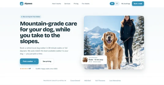The AlPaws website